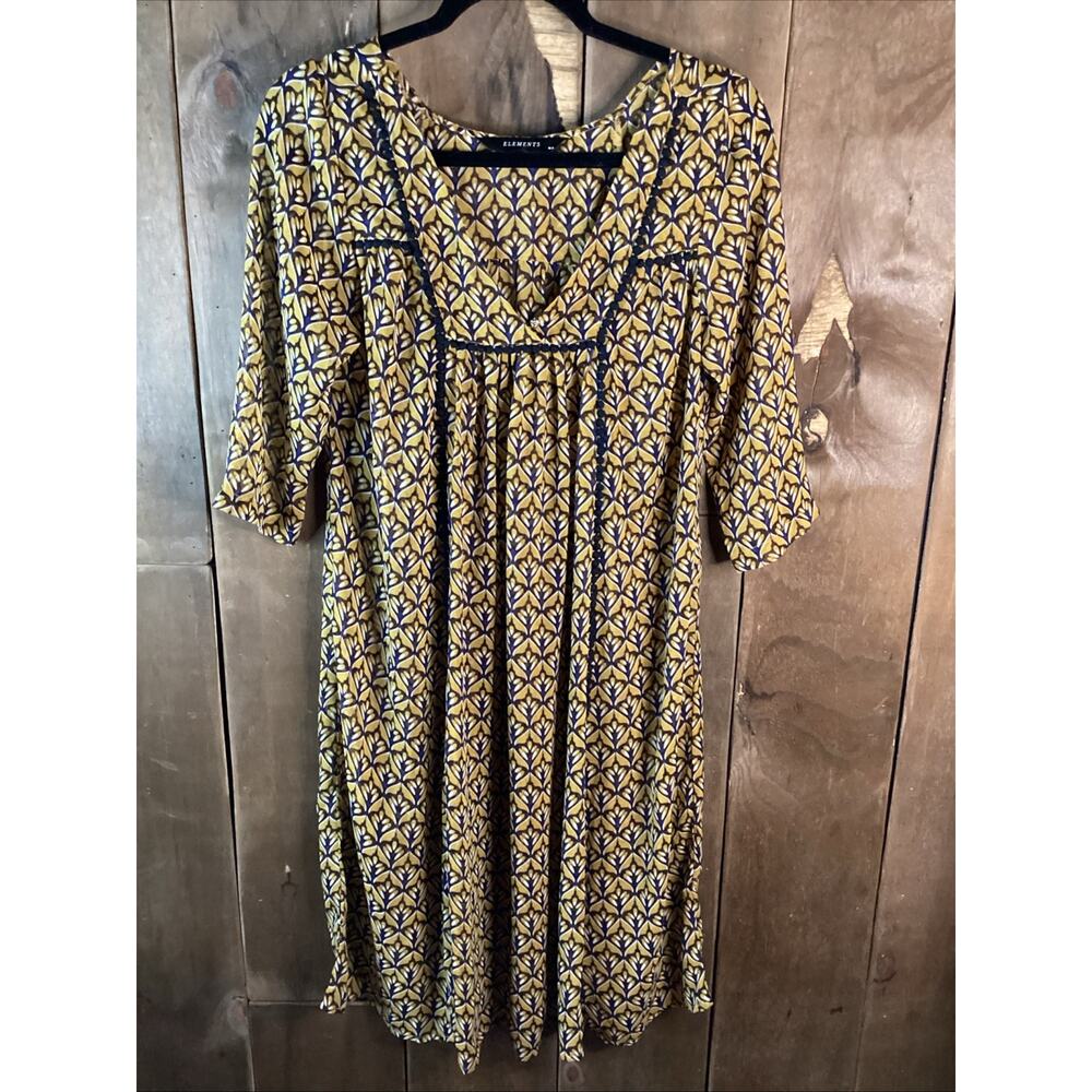Elements Mustard Dress Size 8 Medium